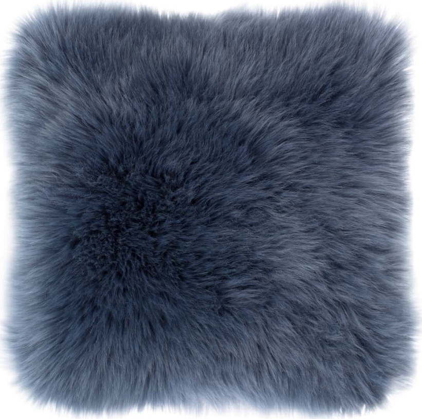 Modrý polštář Tiseco Home Studio Sheepskin