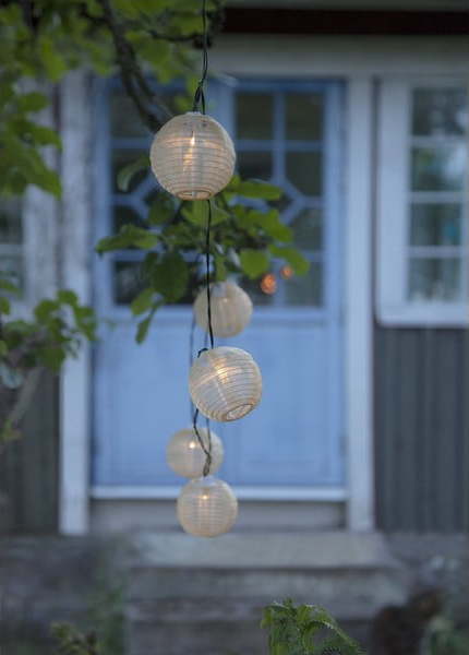 Venkovní solární světelný LED řetěz s motivy lampionů Star Trading Festival