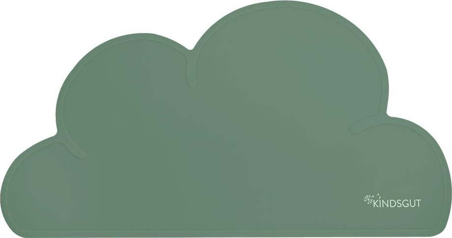 Zelené silikonové prostírání Kindsgut Cloud