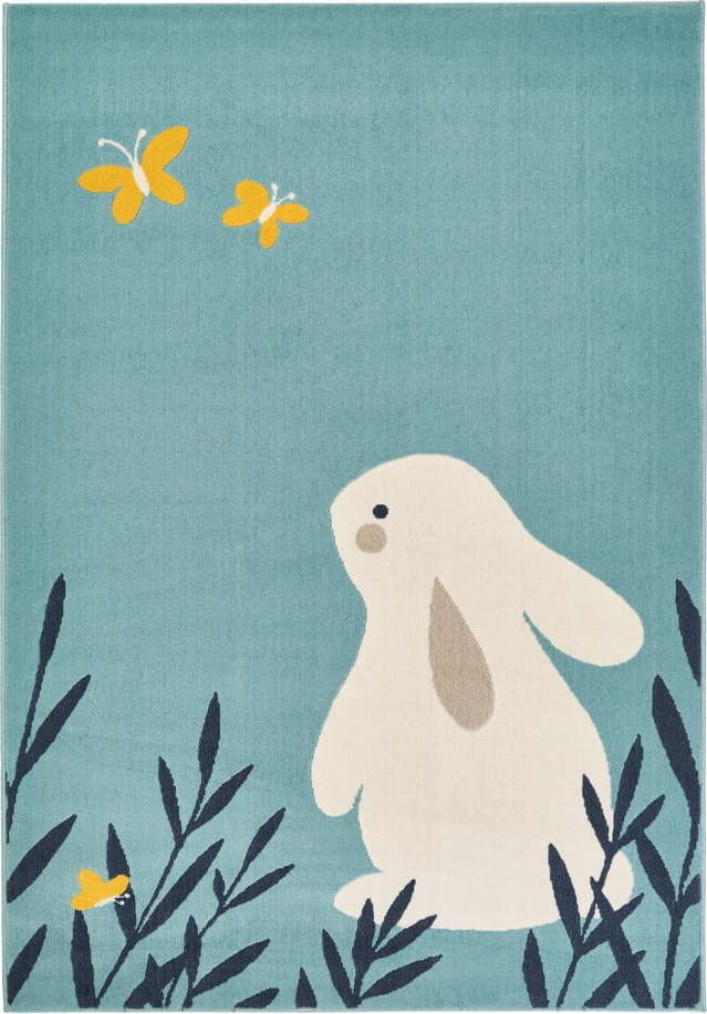 Dětský modrý koberec Zala Living Design Bunny Lottie