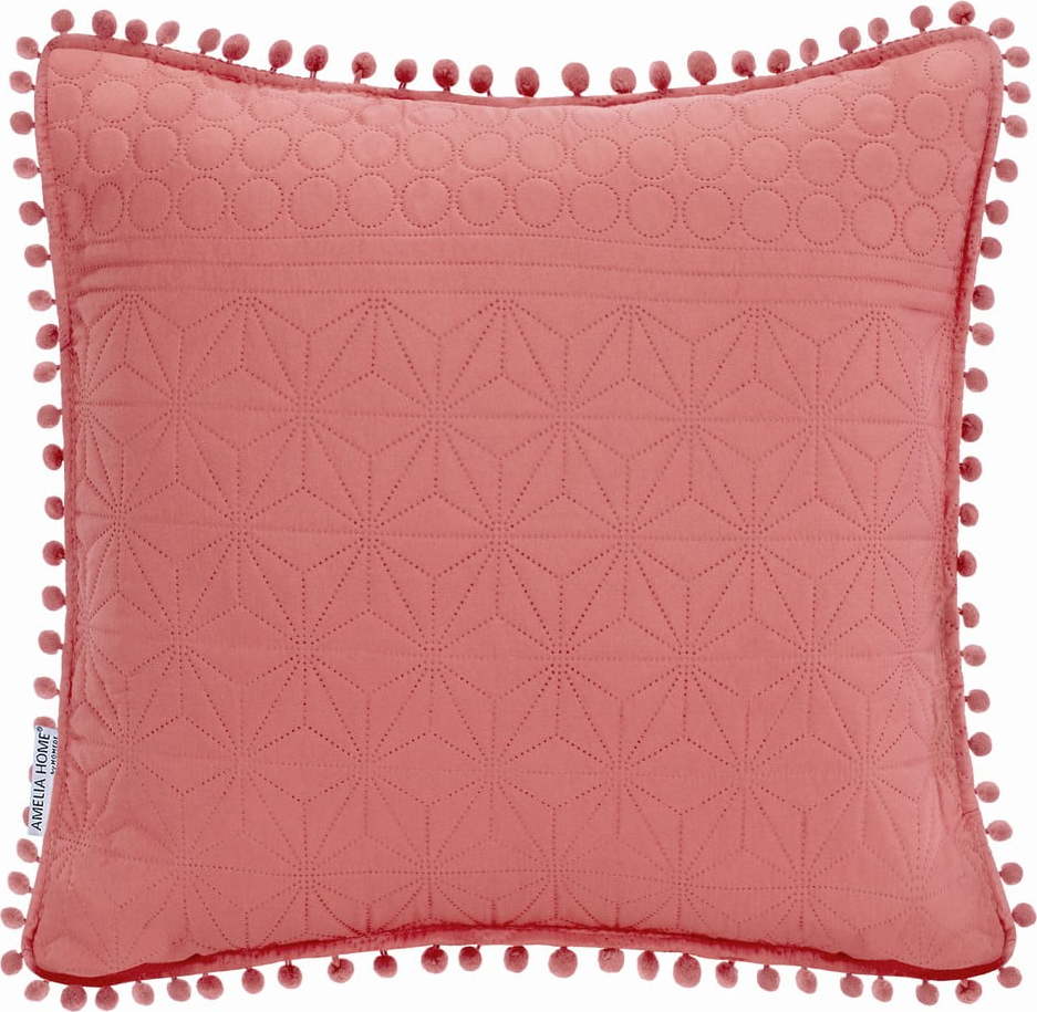 Růžový dekorativní polštář AmeliaHome Meadore