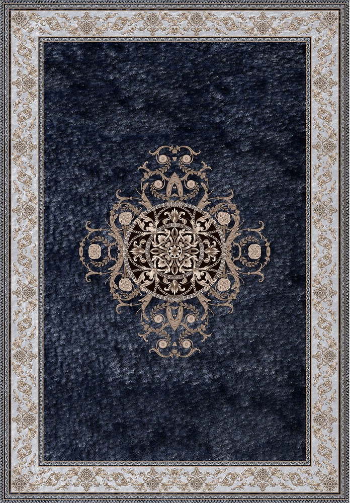 Tmavě modrý koberec Vitaus Ava