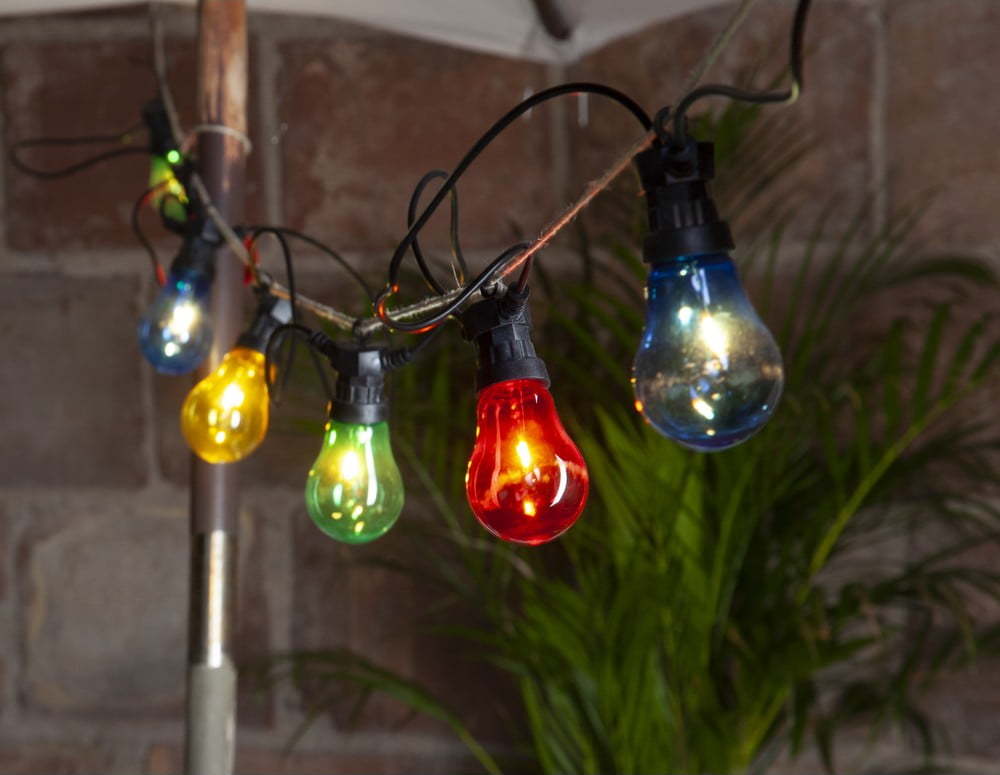 Venkovní světelný party LED řetěz s barevnými žárovkami Star Trading Circus