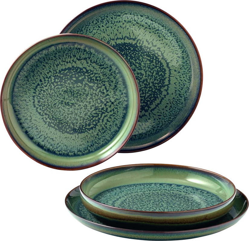 4dílná sada zelených porcelánových talířů Villeroy & Boch Like Crafted like | Villeroy & Boch