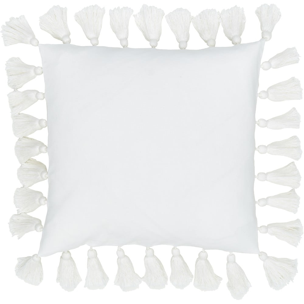 Bílý bavlněný dekorativní povlak na polštář Westwing Collection Shylo
