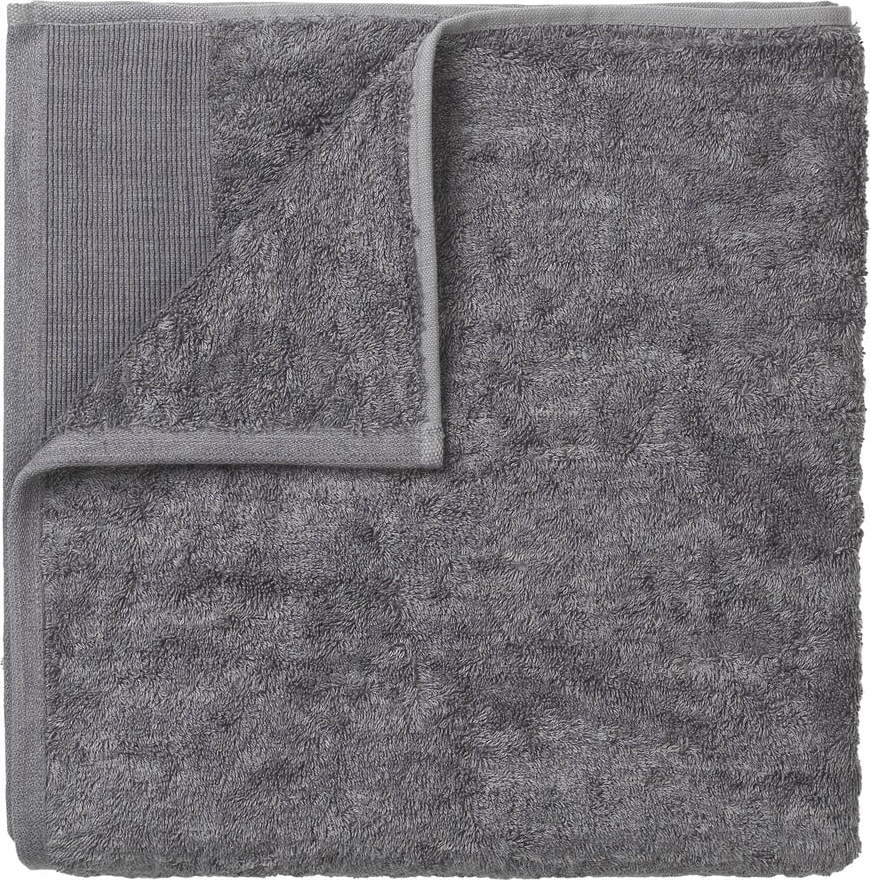 Tmavě šedý bavlněný ručník Blomus