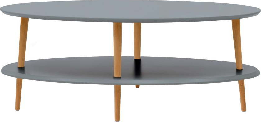 Tmavě šedý konferenční stolek se sníženou spodní deskou Ragaba OVO Ragaba