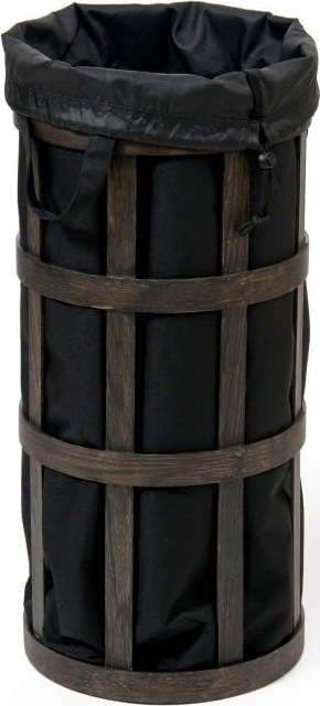 Černý koš na prádlo s černým vakem Wireworks Cage Wireworks