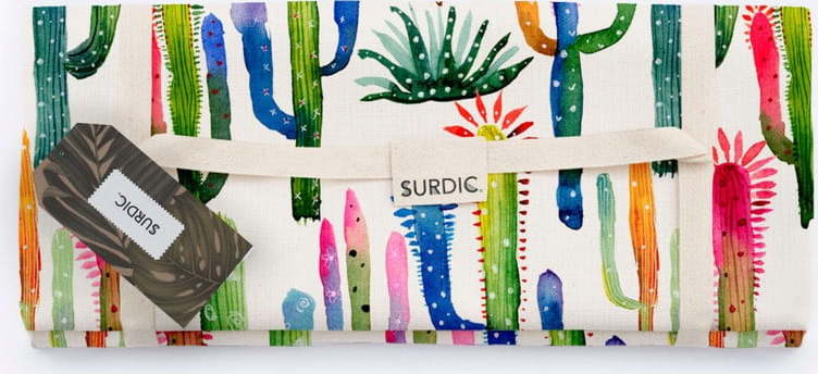 Pikniková deka Surdic Manta Picnic Watercolor Cactus