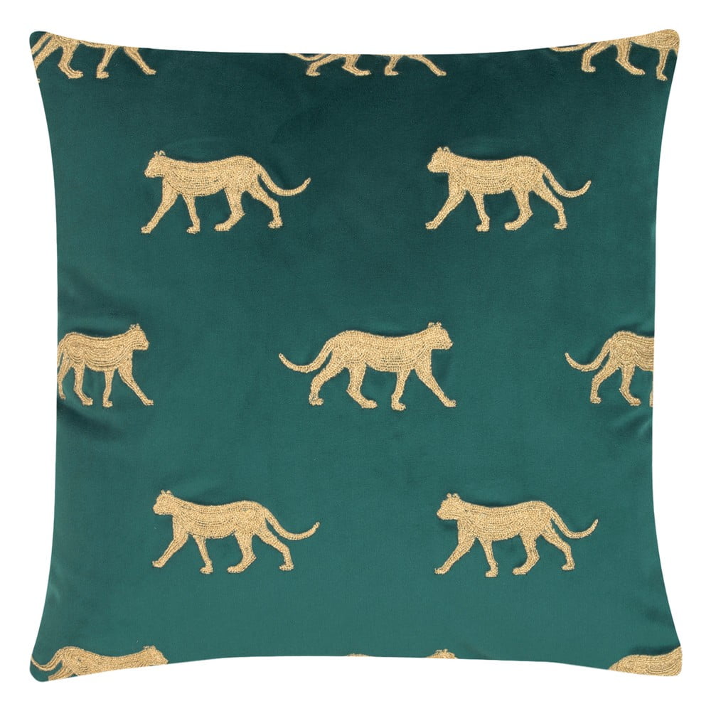 Zelený dekorativní povlak na polštář Westwing Collection Cheetah