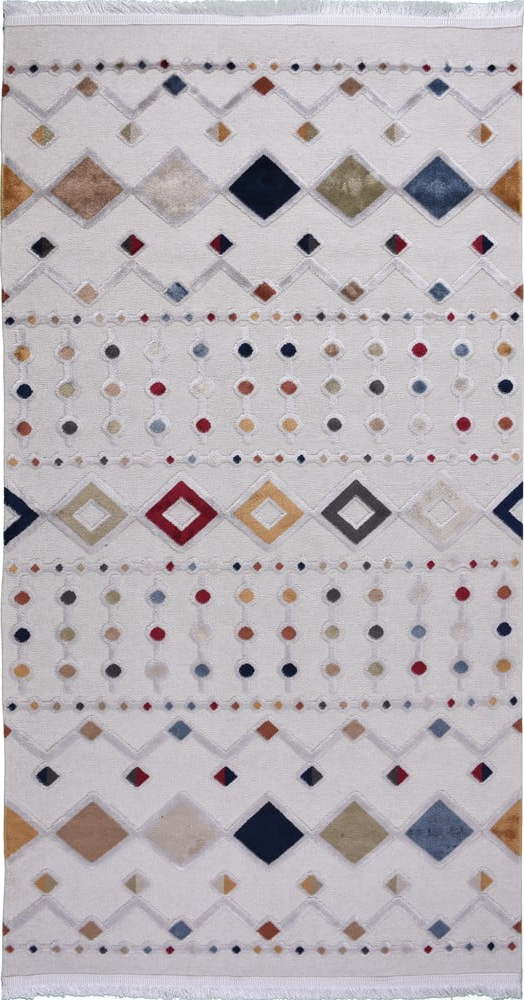 Béžový koberec s příměsí bavlny Vitaus Milas