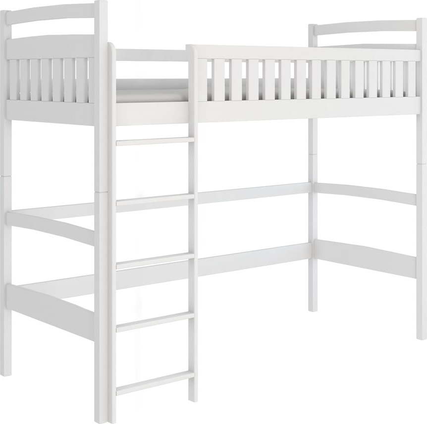 Bílá vyvýšená dětská postel 80x160 cm Mia - Lano Meble Lano Meble