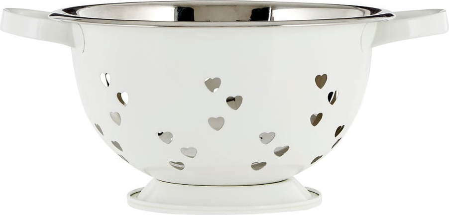 Bílý cedník se srdíčky Premier Housewares Hearts Premier Housewares
