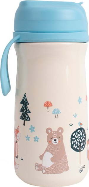 Béžová nerezová dětská lahev 370 ml Woodland - Ladelle Ladelle