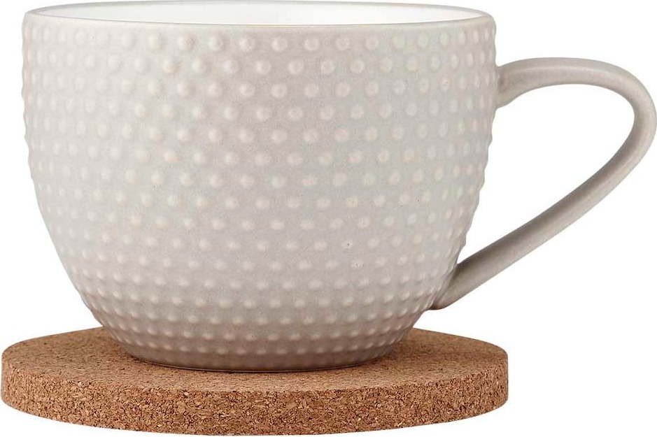 Béžový porcelánový hrnek s podšálkem 350 ml Abode - Ladelle Ladelle