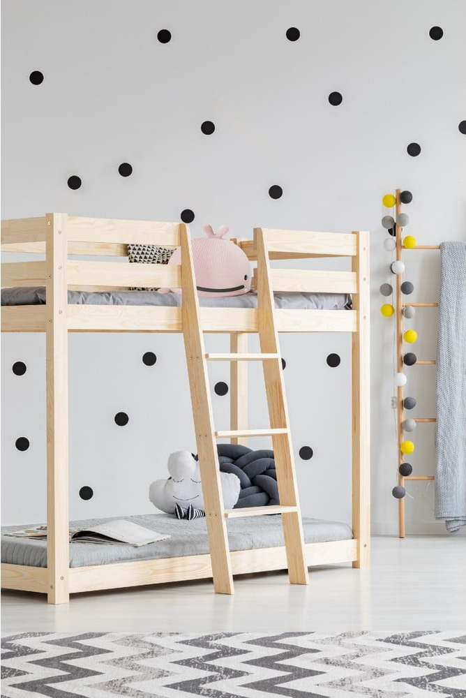 Patrová dětská postel z borovicového dřeva 80x200 cm CLP - Adeko Adeko