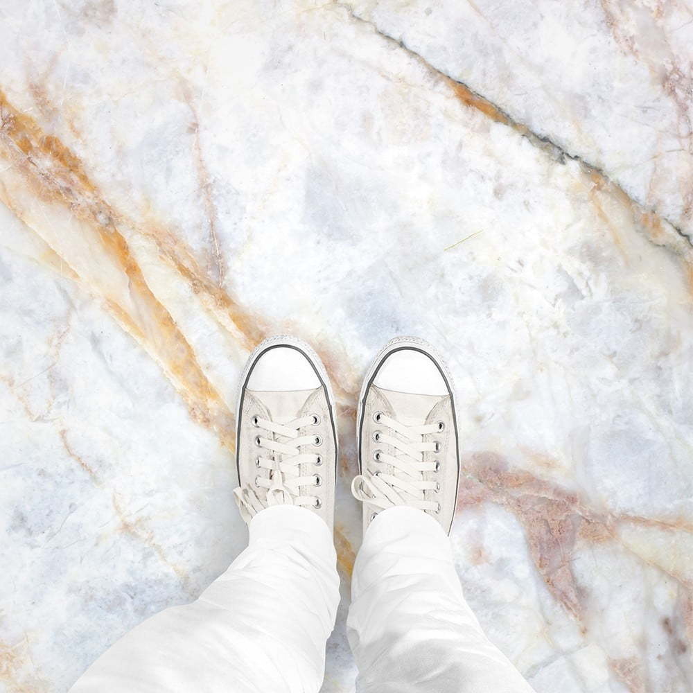 Samolepka na podlahu Ambiance Authentic White Marble