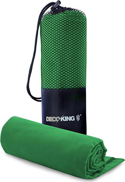 Zelené rychleschnoucí ručníky a osušky v sadě 2 ks z mikrovlákna Ekea - DecoKing DecoKing