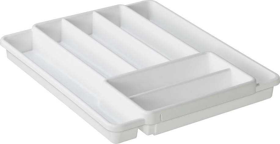 Bílý plastový příborník do zásuvky 39.7 x 34 cm Domino - Rotho ROTHO