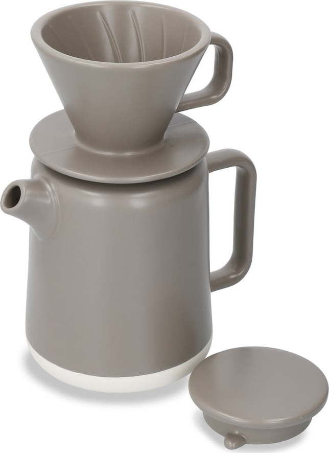 Hnědý keramický set konvičky a držáku na kávový filtr 0.8 l La Cafetiere Seville - Kitchen Craft Kitchen Craft