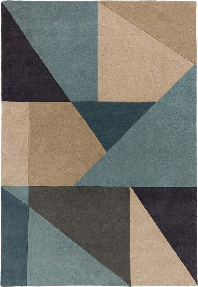 Modro-béžový vlněný koberec 170x120 cm Arlo Harper - Flair Rugs Flair Rugs