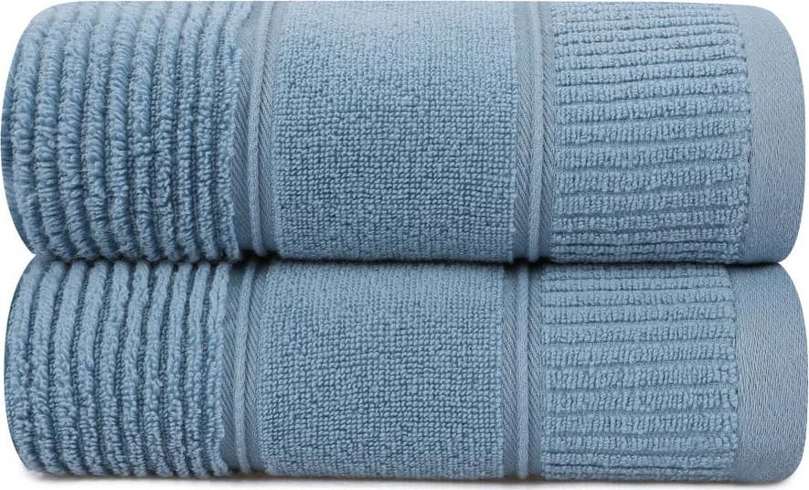 Sada 2 modrých bavlněných ručníků Foutastic Daniela