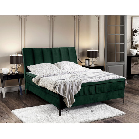 Čalouněná postel ALABAMA rozměr 140x200 cm Zelená KOLA