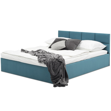 Čalouněná postel MONOS s pěnovou matrací rozměr 160x200 cm Kakao Signal-nabytek