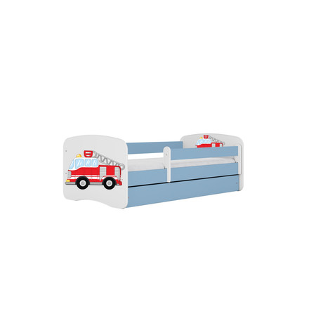 Dětská postel bez úložného prostoru Babydream 80x160 cm - auto Bílá + modrá Bez matrace Signal-nabytek