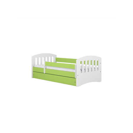 Dětská postel bez úložného prostoru Classic 80x180 cm Bílá + zelená Bez matrace Signal-nabytek