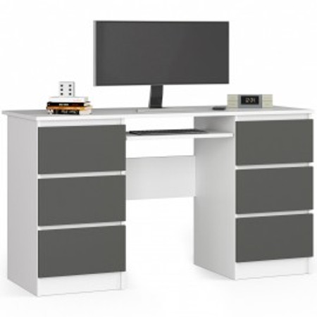 Počítačový stůl A-11 - bílá/grafit Akord