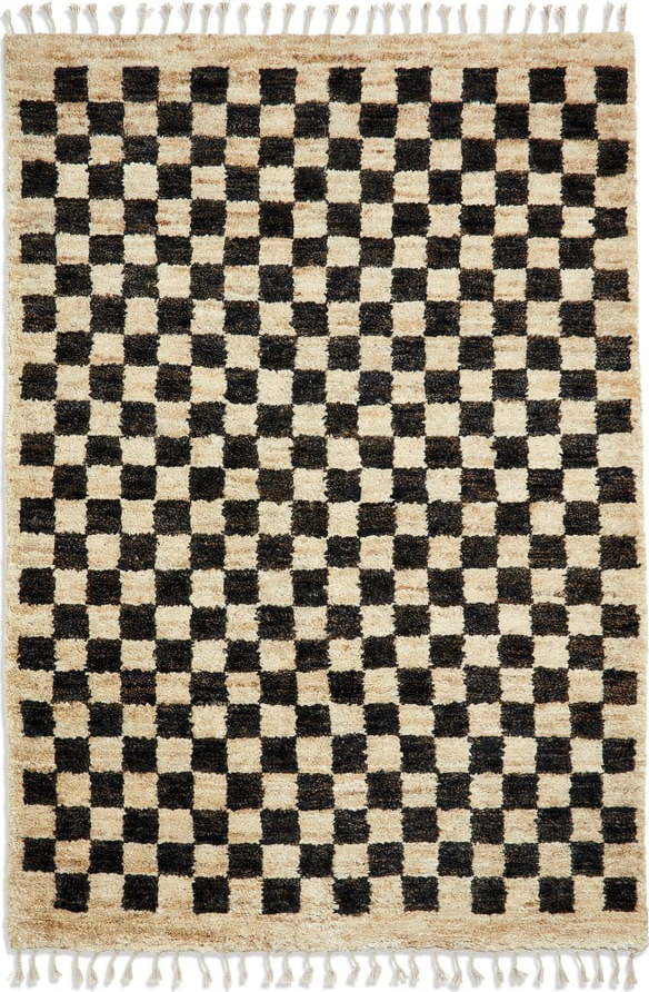 Černý/v přírodní barvě koberec 170x120 cm Hemp - Think Rugs Think Rugs