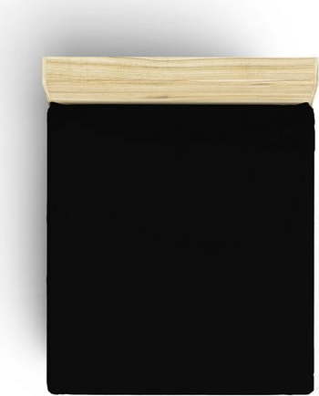 Černé napínací bavlněné prostěradlo 140x190 cm - Mijolnir Mijolnir