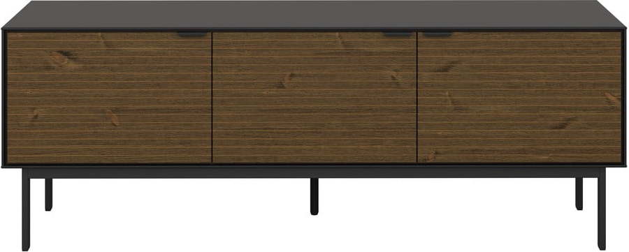 Černý TV stolek v dekoru borovice 150x54 cm Soma - Tvilum Tvilum