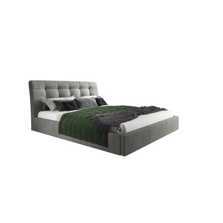 Čalouněná postel MALAGA šedá rozměr 160x200 cm TT-FURNITURE