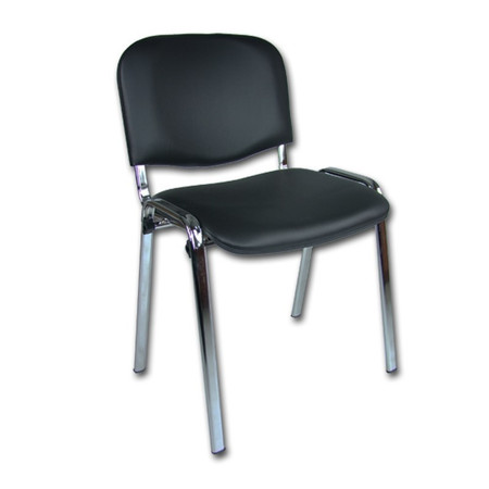 Konferenční židle ISO eko-kůže CHROM Černá D1 EKO Mazur