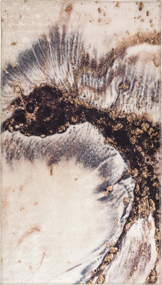 Krémovo-hnědý pratelný koberec běhoun 200x80 cm - Vitaus Vitaus