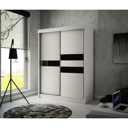 Kvalitní Šatní Skříň Arrow 150 cm Bílý Mat Vanilka Furniture