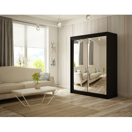 Kvalitní Šatní Skříň Homa 120 cm Černý mat Furniture