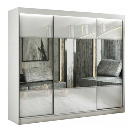 Kvalitní Šatní Skříň Rico 250 cm Černá Dub Sonoma Furniture