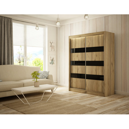 Kvalitní Šatní Skříň Solit 150 cm Dub Craft Furniture