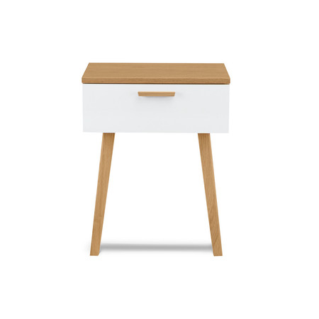 Noční stolek FRISK - bílá/dub SG-nábytek