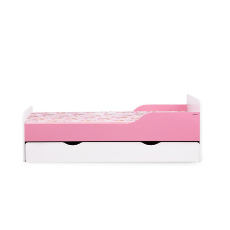 Postel s matrací a šupletem PABIS - bílá/růžová SG-nábytek