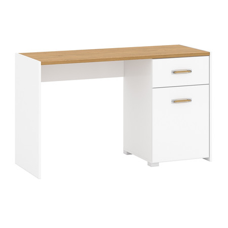 Pracovní stůl s komodou  ANTHO  - bílá/dub SG-nábytek