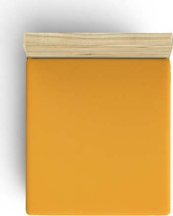 Žluté napínací bavlněné prostěradlo 140x190 cm - Mijolnir Mijolnir
