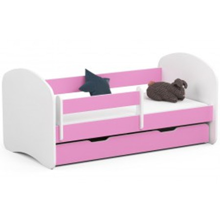 Dětská postel SMILE 160x80 cm - růžová Akord