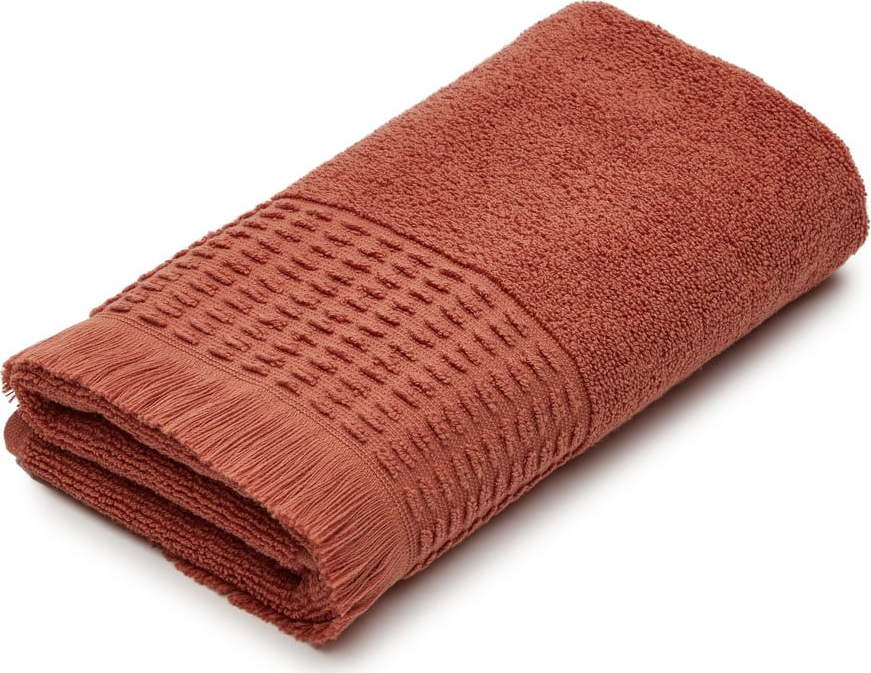 Bavlněný ručník v cihlové barvě 50x90 cm Veta – Kave Home Kave Home