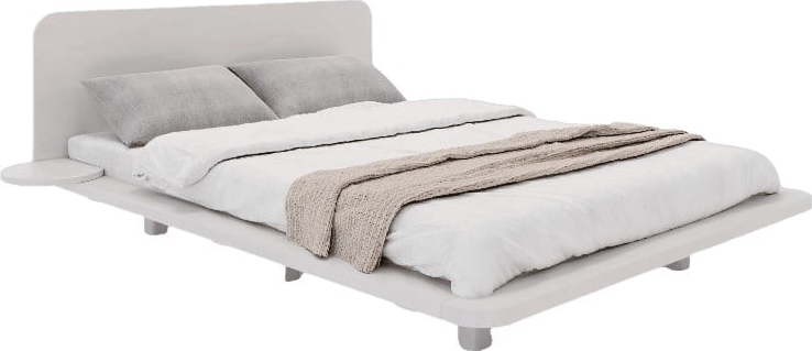 Bílá dvoulůžková postel z bukového dřeva 160x200 cm Japandic – Skandica SKANDICA