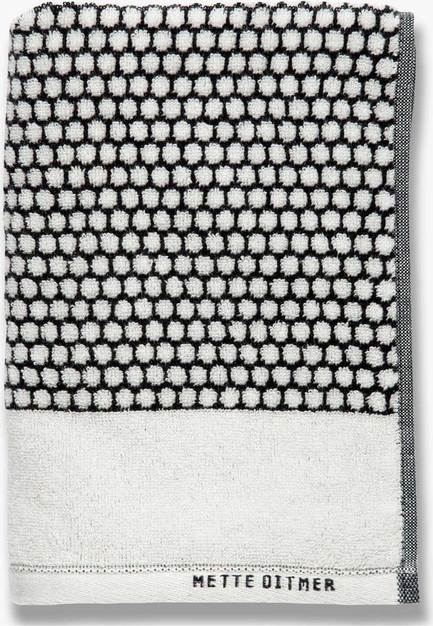 Černo-bílé bavlněné ručníky v sadě 2 ks 40x60 cm Grid – Mette Ditmer Denmark Mette Ditmer Denmark
