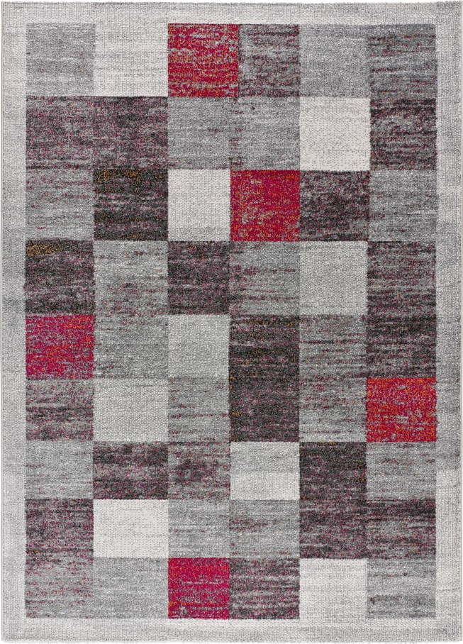 Červeno-šedý koberec 133x190 cm Sheki – Universal Universal